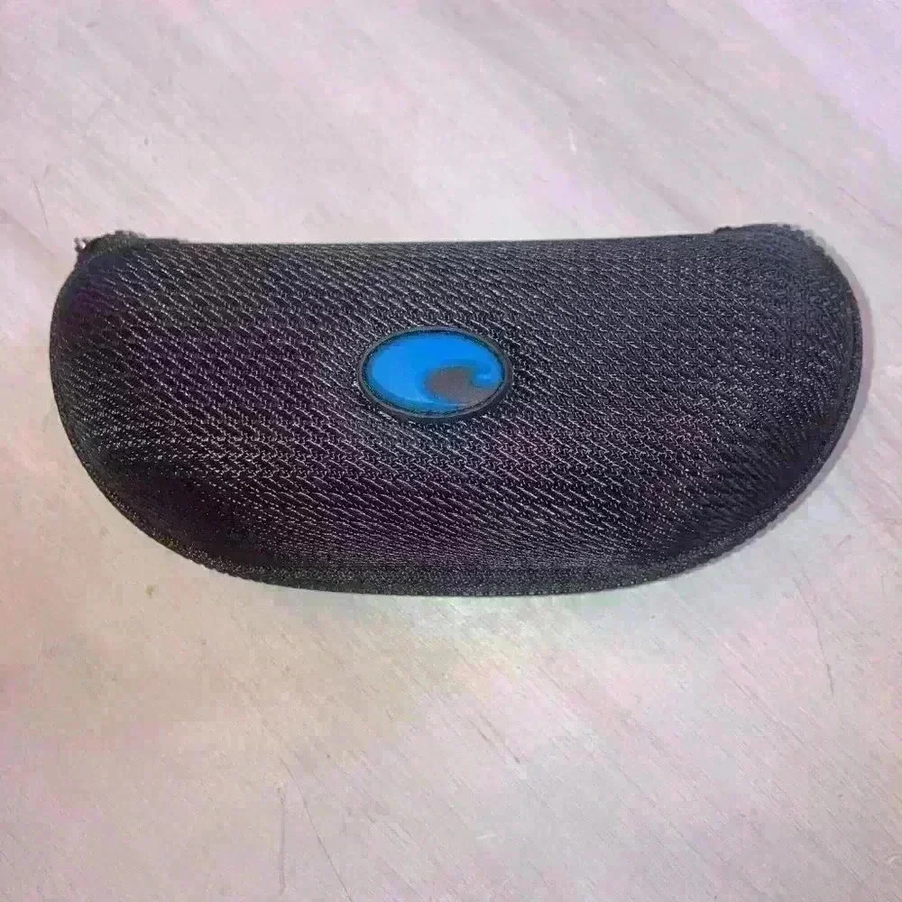 COSTA Del Mar Zippered Black w/ Blue logo Sunglasses Hard Case